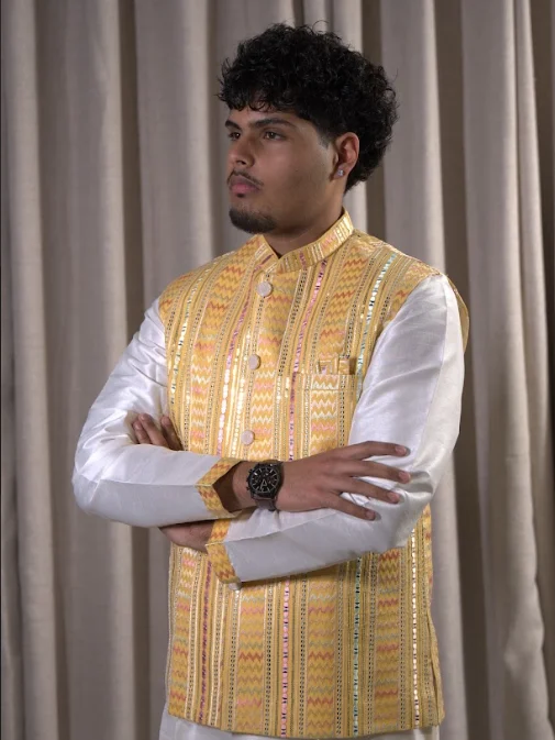 IVORY $ GOLD FUSION JACKET SET